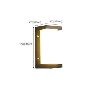 Durable Waterproof Black Square Outdoor Wall Sconce Zawala Image - 25
