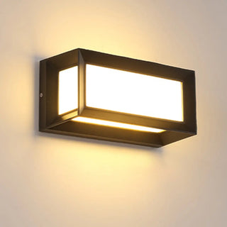 Durable Waterproof Black Square Outdoor Wall Sconce Zawala Image - 5