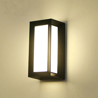 Durable Waterproof Black Square Outdoor Wall Sconce Zawala Image - 11