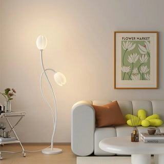 2-Light Bedroom Elegant Tulip Metal Floor Lamp Zawala Image - 3