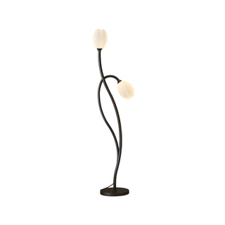 2-Light Bedroom Elegant Tulip Metal Floor Lamp Zawala Image - 9
