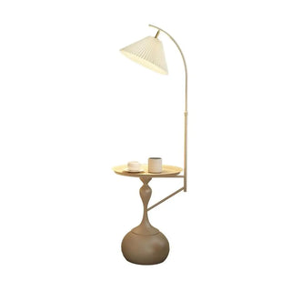 Adjustable Pleated Modern Arc Side Table Floor Lamp Zawala Image - 11