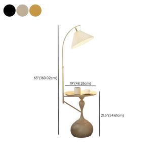 Adjustable Pleated Modern Arc Side Table Floor Lamp Zawala #size