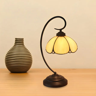 Elegant Tiffany Floral Glass Nightstand Table Lamp Zawala Image - 1