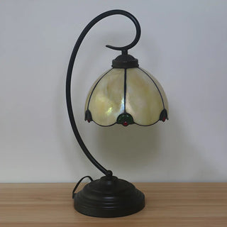 Elegant Tiffany Floral Glass Nightstand Table Lamp Zawala Image - 6
