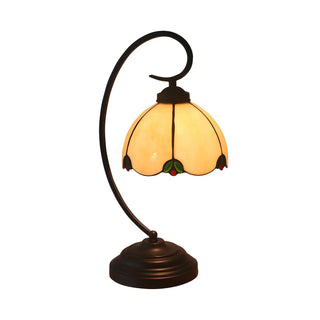 Elegant Tiffany Floral Glass Nightstand Table Lamp Zawala Image - 7