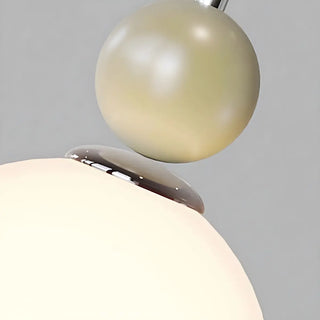 Elegant Flower White Glass Bedroom Pendant Light Zawala Image - 11