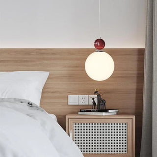 Elegant Flower White Glass Bedroom Pendant Light Zawala Image - 4