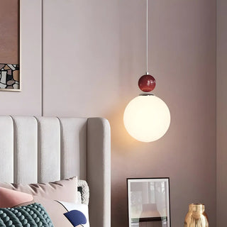 Elegant Flower White Glass Bedroom Pendant Light Zawala Image - 5