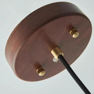 ZOWALA - Modern Bedroom Walnut Beige Resin Bell Pendant Light Image - 10