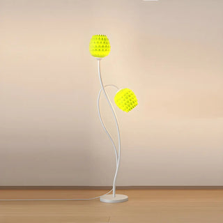2-Light Bedside Black Tulip-Shaped Metal Floor Lamp Zawala Image - 8
