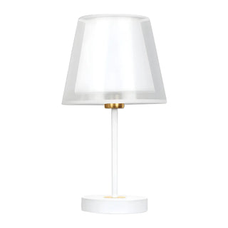 Modern Elegant Double Fabric Shade Iron Table Lamp Zawala Image - 18