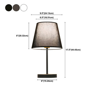 Modern Elegant Double Fabric Shade Iron Table Lamp Zawala #size