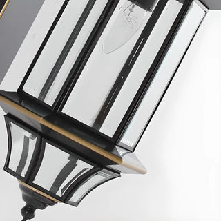 Vintage Black Glass LED Exterior Wall Lantern Light Zawala Image - 11