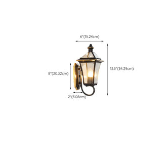 Vintage Black Glass LED Exterior Wall Lantern Light Zawala Image - 15