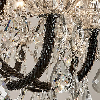 ZOWALA - Victorian Candelabra Crystal Living Room Black Chandelier Image - 7