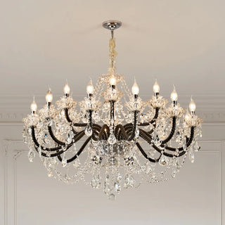 ZOWALA - Victorian Candelabra Crystal Living Room Black Chandelier Image - 8