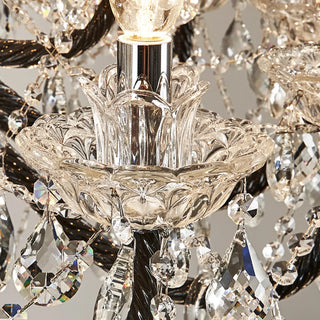 ZOWALA - Victorian Candelabra Crystal Living Room Black Chandelier Image - 9