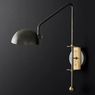 ZOWALA - Modern Dome Bedroom LED Swing Arm Wall Sconce Image - 11