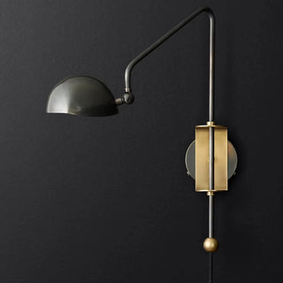 ZOWALA - Modern Dome Bedroom LED Swing Arm Wall Sconce Image - 12
