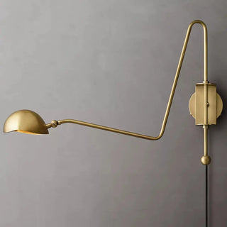 ZOWALA - Modern Dome Bedroom LED Swing Arm Wall Sconce Image - 13