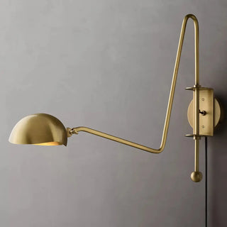ZOWALA - Modern Dome Bedroom LED Swing Arm Wall Sconce Image - 2