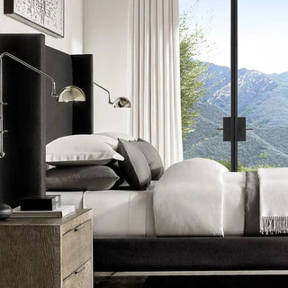 ZOWALA - Modern Dome Bedroom LED Swing Arm Wall Sconce Image - 3