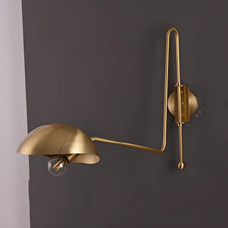ZOWALA - Modern Dome Bedroom LED Swing Arm Wall Sconce Image - 4