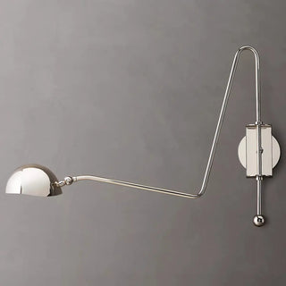 ZOWALA - Modern Dome Bedroom LED Swing Arm Wall Sconce Image - 6