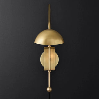 ZOWALA - Modern Dome Bedroom LED Swing Arm Wall Sconce Image - 9