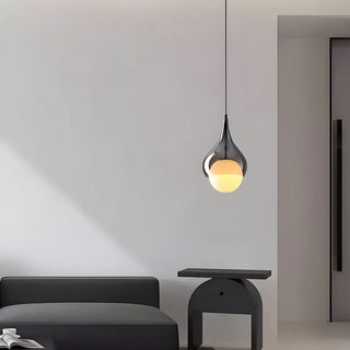 ZOWALA - Elegant Dining Room Glass Globe Teardrop Pendant Light Image - 1
