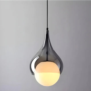 ZOWALA - Elegant Dining Room Glass Globe Teardrop Pendant Light Image - 2