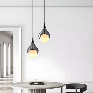 ZOWALA - Elegant Dining Room Glass Globe Teardrop Pendant Light Image - 3
