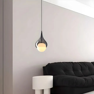 ZOWALA - Elegant Dining Room Glass Globe Teardrop Pendant Light Image - 5