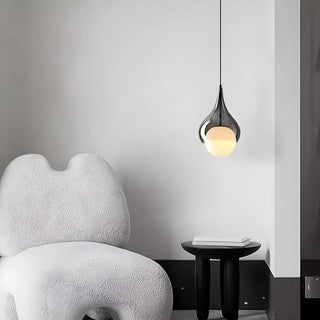 ZOWALA - Elegant Dining Room Glass Globe Teardrop Pendant Light Image - 7