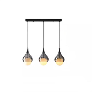 ZOWALA - Elegant Dining Room Glass Globe Teardrop Pendant Light Image - 9