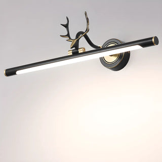 ZOWALA - Elegant Antler Gold Linear LED Vanity Mirror Light Image - 2