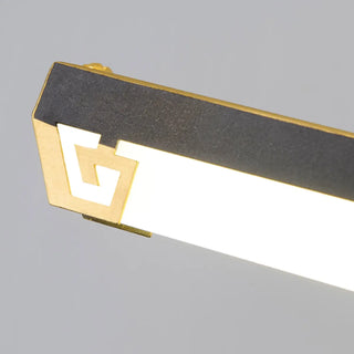 Elegant Black Rectangular Bathroom Vanity Light  Zawala Image - 12