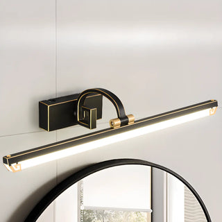 Elegant Black Rectangular Bathroom Vanity Light  Zawala Image - 2