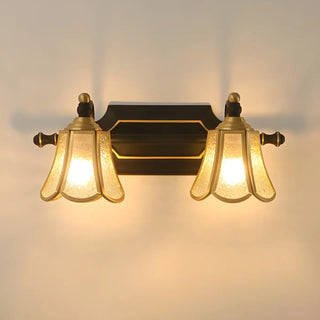 Elegant Crystal Bell Shade Brass Wall Vanity Light Zawala Image - 6