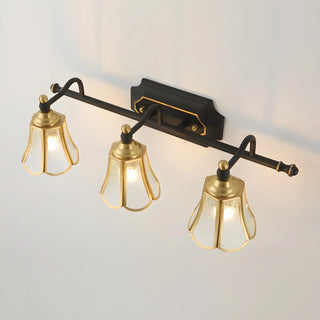 Elegant Crystal Bell Shade Brass Wall Vanity Light Zawala Image - 8
