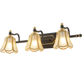 Elegant Crystal Bell Shade Brass Wall Vanity Light Zawala Image - 9