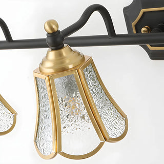 Elegant Crystal Bell Shade Brass Wall Vanity Light Zawala Image - 10