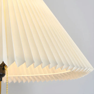 Elegant Wavy Pole Floor Lamp with Pleated Shade Zawala Image - 7