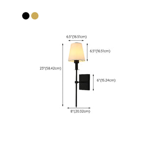 Elegant White Fabric Shade Bathroom Vanity Light Zawala #size