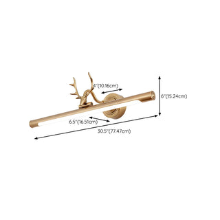 ZOWALA - Elegant Antler-Inspired Brass Metal Vanity Light #size
