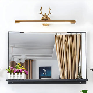 ZOWALA - Elegant Antler-Inspired Brass Metal Vanity Light Image - 3