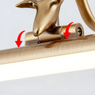 ZOWALA - Elegant Antler-Inspired Brass Metal Vanity Light Image - 7