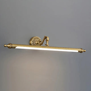Elegant Simple Gold Linear Brass Mirror Vanity Light Zawala Image - 10