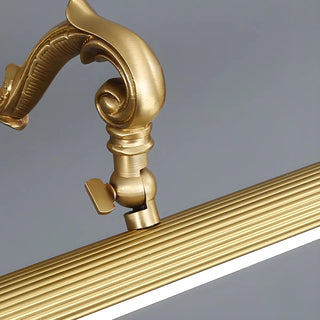 Elegant Simple Gold Linear Brass Mirror Vanity Light Zawala Image - 12
